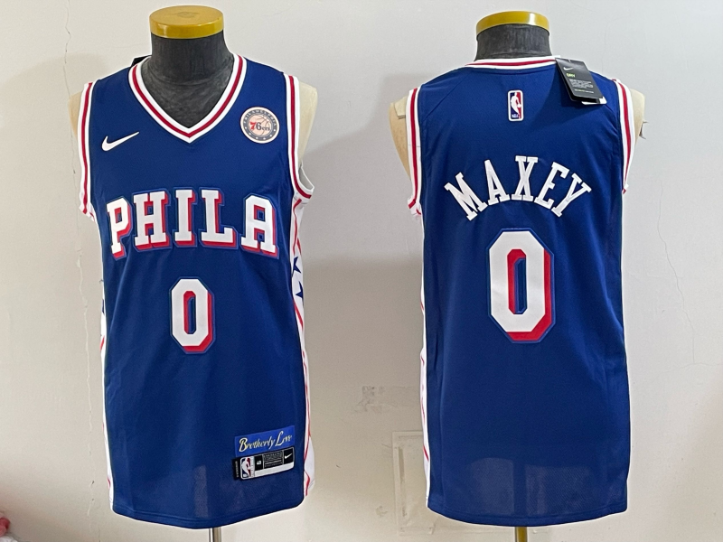 Men Philadelphia 76ers #0 Maxey blue Nike 2026 NBA Jersey 081102->philadelphia 76ers->NBA Jersey